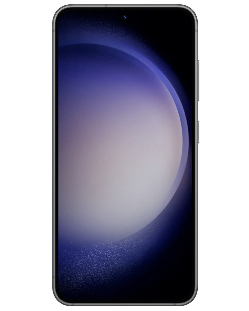 Wholesale Samsung Galaxy S23 phantom black 128GB 5G unlocked, C stock — bulk smartphone lot front view