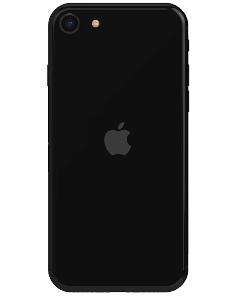 Wholesale Apple iPhone SE 2020 black 64GB 4G LTE unlocked, B stock — bulk smartphone lot back view