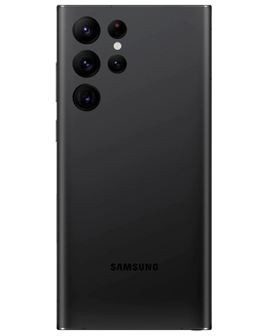 Wholesale Samsung Galaxy S22 Ultra phantom black 256GB 5G unlocked c stock bulk smartphone back view