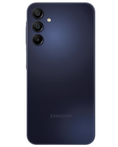 Wholesale Samsung Galaxy A15 Black 128GB unlocked b/c stock bulk smartphone back view