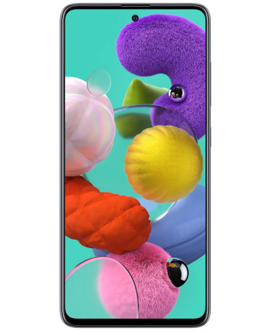 Wholesale Samsung Galaxy A51 prism crush black 128GB unlocked C grade bulk smartphone front view