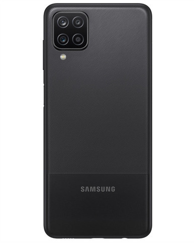 Wholesale Samsung Galaxy A12 black 32GB unlocked c stock bulk smartphone back view