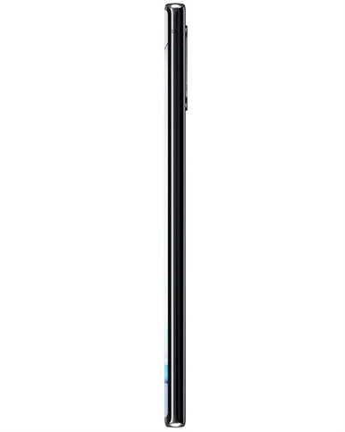Wholesale Samsung Galaxy Note 10+ Aura Black 256GB 5G unlocked, B/C condition — bulk smartphone lot side view