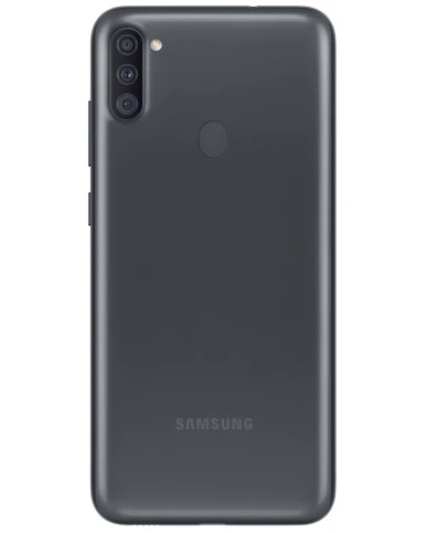Wholesale Samsung Galaxy A11 black 32GB unlocked A/B grade bulk smartphone back view