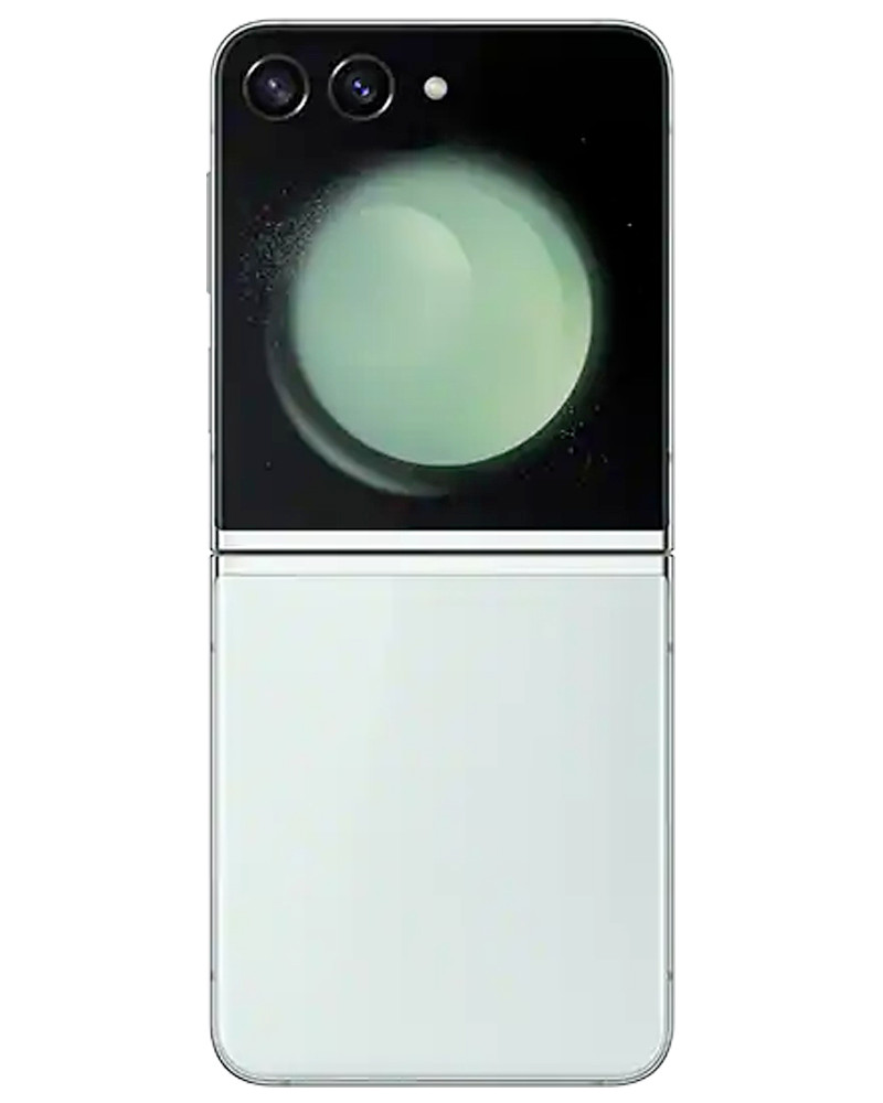 Wholesale Samsung Galaxy Z Flip5 green 512GB 5G unlocked, C stock — bulk smartphone lot camera view
