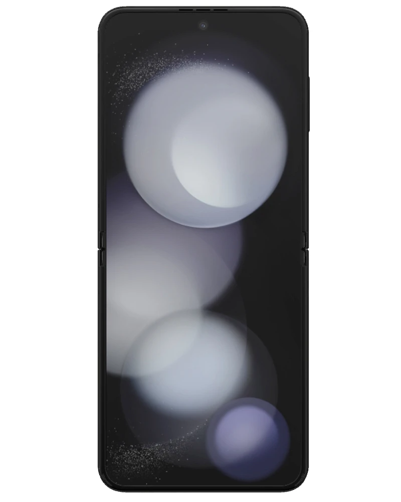 Wholesale Samsung Galaxy Z Flip5 gray 512GB 5G unlocked, A/B stock — bulk smartphone lot front view