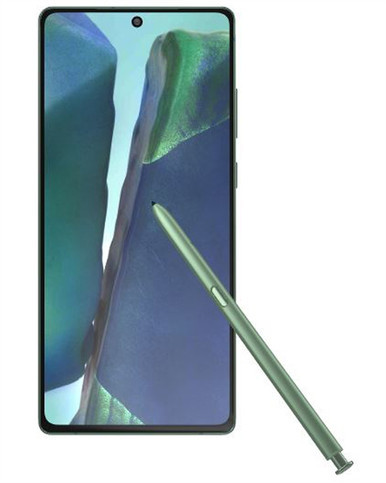 Wholesale Samsung Galaxy Note 20 green 128GB unlocked c stock bulk smartphone front view
