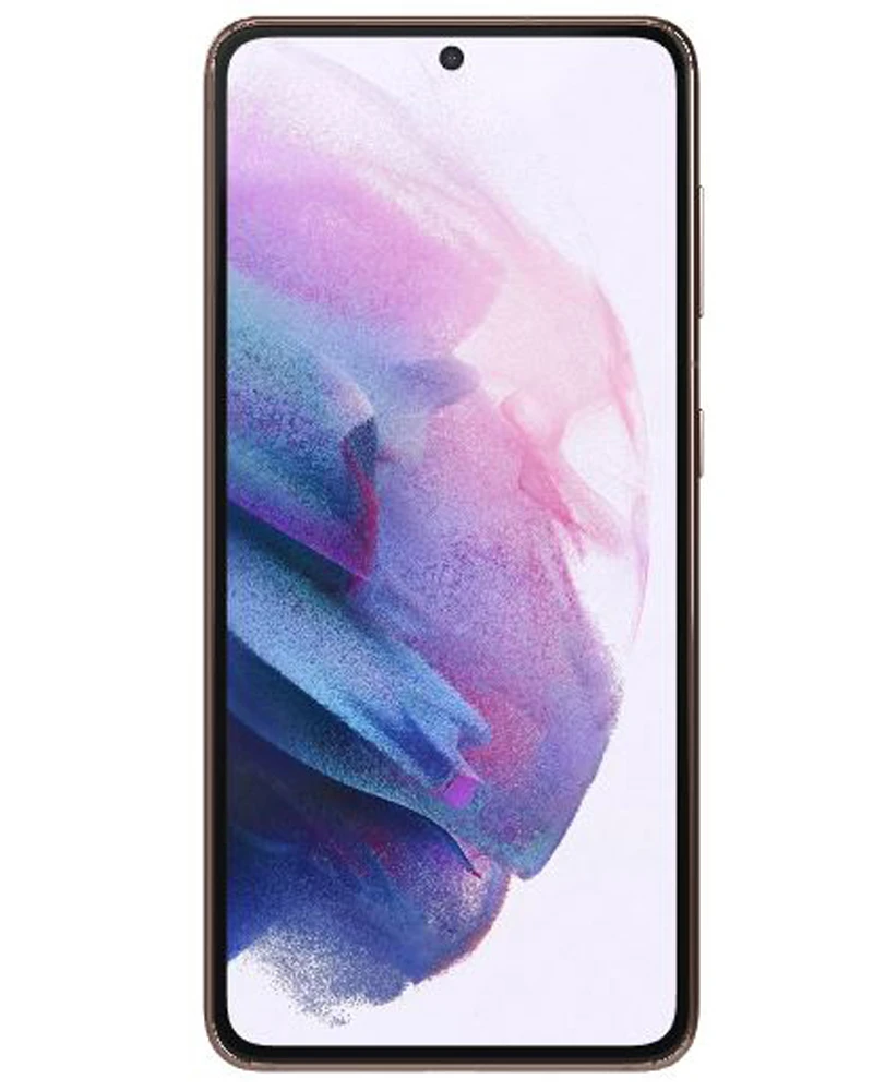 Wholesale Samsung Galaxy S21 violet 128GB 5G unlocked, A/B stock — bulk smartphone lot front view