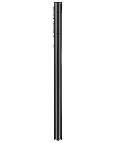 Wholesale Samsung Galaxy S22 Ultra black 128GB unlocked A/B Stock bulk smartphone side view