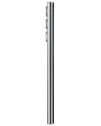 Wholesale Samsung Galaxy S22 Ultra Phantom White 512GB 5G unlocked, B/C stock — bulk smartphone lot side view