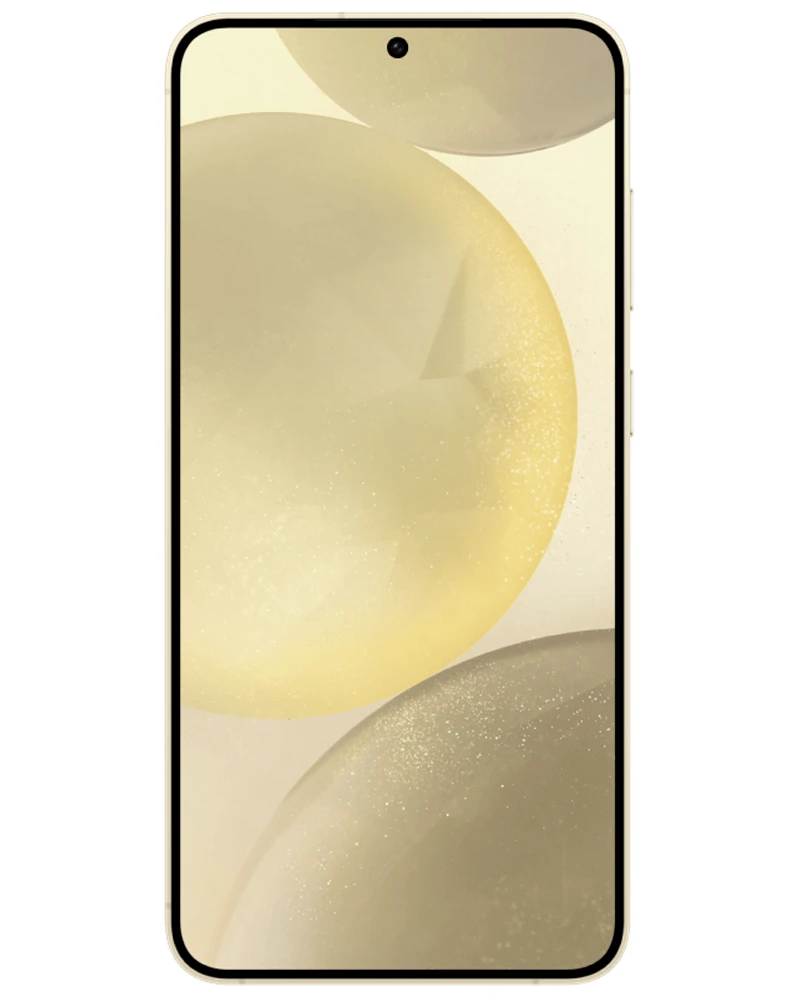 Wholesale Samsung Galaxy S24+ yellow 256GB 5G unlocked, B/C — bulk smartphone lot front view