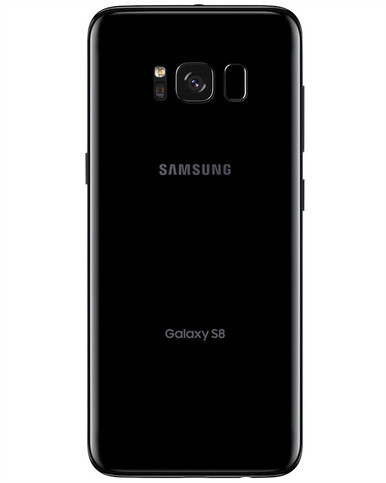 Wholesale Samsung Galaxy S8 G950U midnight black 64GB 4G LTE unlocked A/B stock bulk smartphone back view