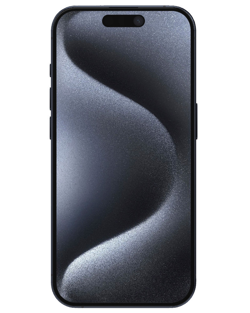 Wholesale Apple iPhone 15 Pro blue 128GB Unknown Carrier locked B/C stock bulk smartphone front view
