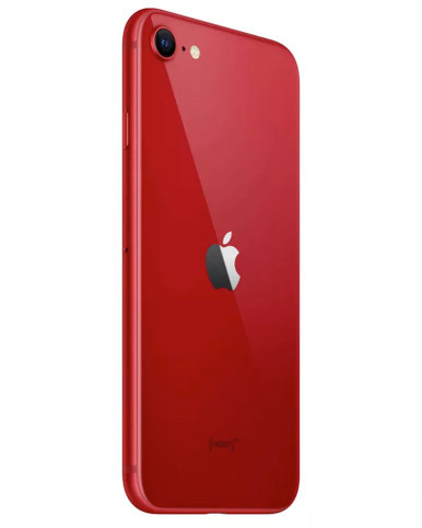 Wholesale Apple iPhone SE 3rd generation red 64GB unlocked b/c stock smartphone angle view