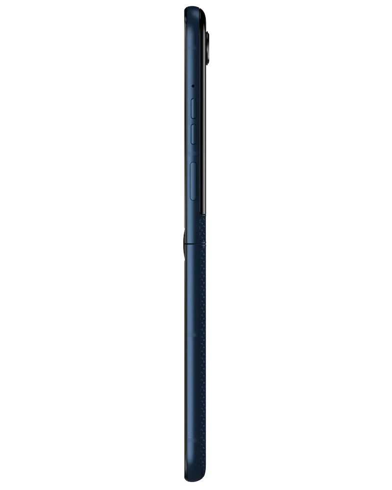 Wholesale Motorola Razr 2025 black 256GB 5G, carrier locked, A/B condition — bulk smartphone lot side view