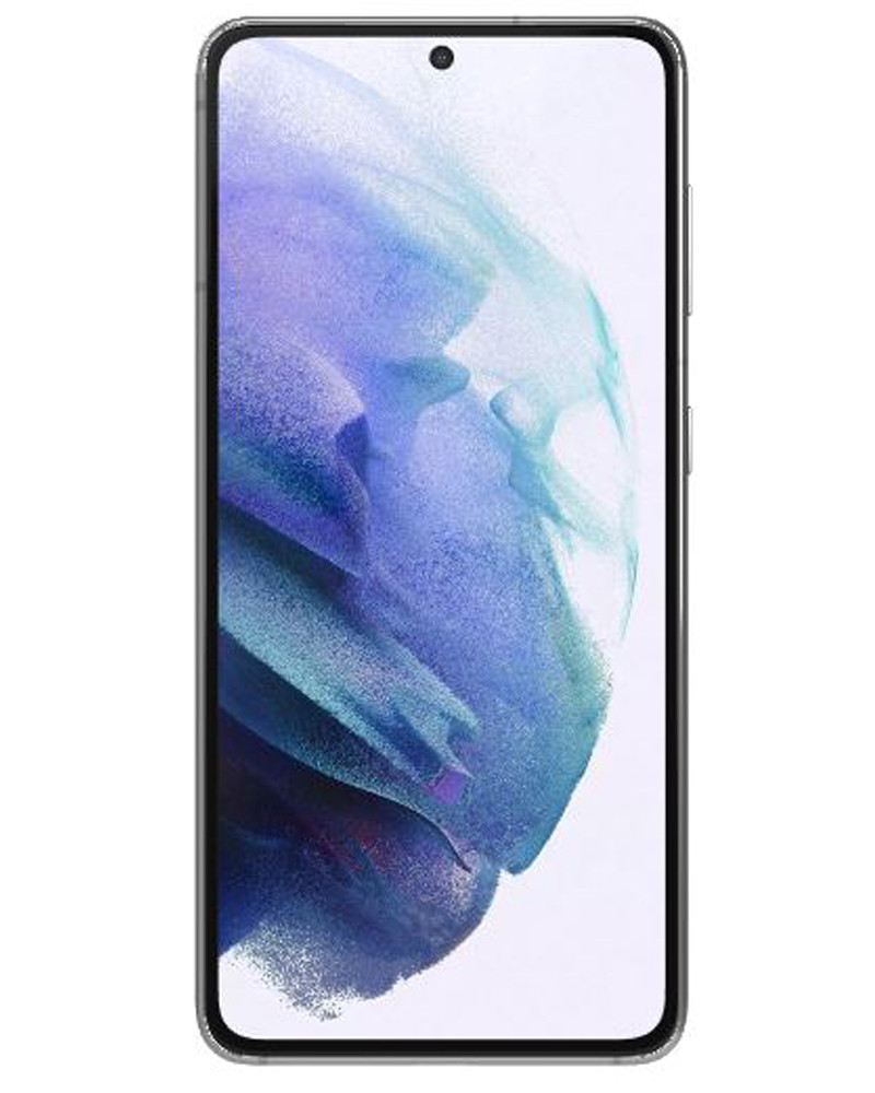 Wholesale Samsung Galaxy S21 white 128GB 5G unlocked, A/B stock — bulk smartphone lot front view