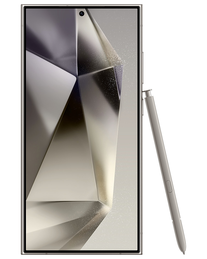 Wholesale Samsung Galaxy S24 Ultra titanium gray 512GB 5G unlocked, C stock — bulk smartphone lot front view