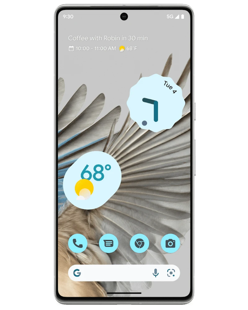 Wholesale Google Pixel 7 Pro snow 128GB 5G unlocked, brand new — bulk smartphone lot front view