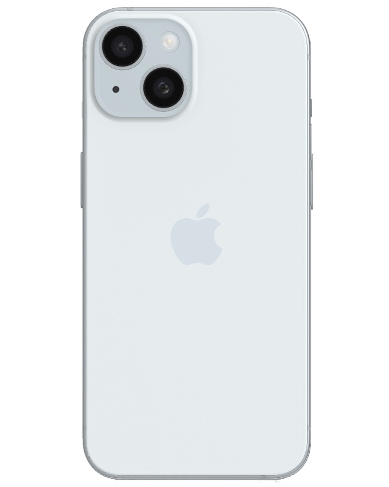 Wholesale Apple iPhone 15 blue 256GB 5G AT&T locked, grade B/C — bulk smartphone lot back view