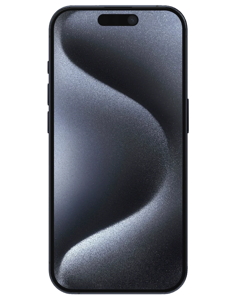 Wholesale Apple iPhone 15 Pro blue 128GB 5G AT&T locked, grade B/C — bulk smartphone lot front view