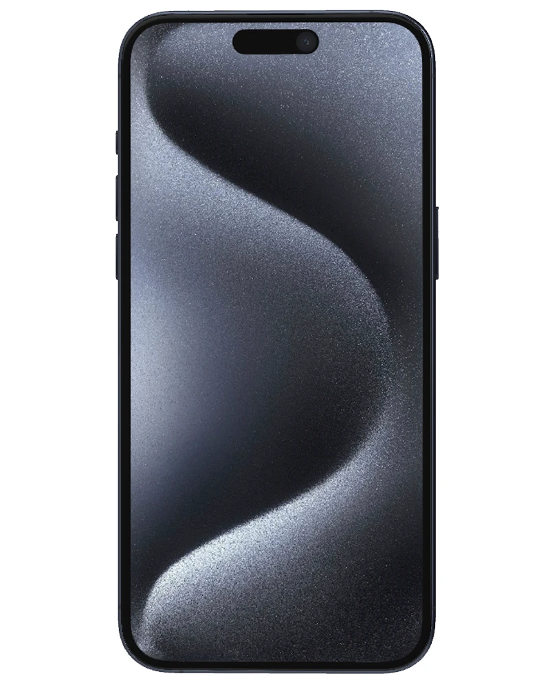 Wholesale Apple iPhone 15 Pro Max blue 256GB 5G AT&T locked, grade A/B — bulk smartphone lot front view
