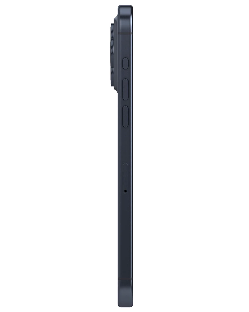 Wholesale Apple iPhone 15 Pro Max blue 256GB 5G T-Mobile locked, grade B — bulk smartphone lot side view