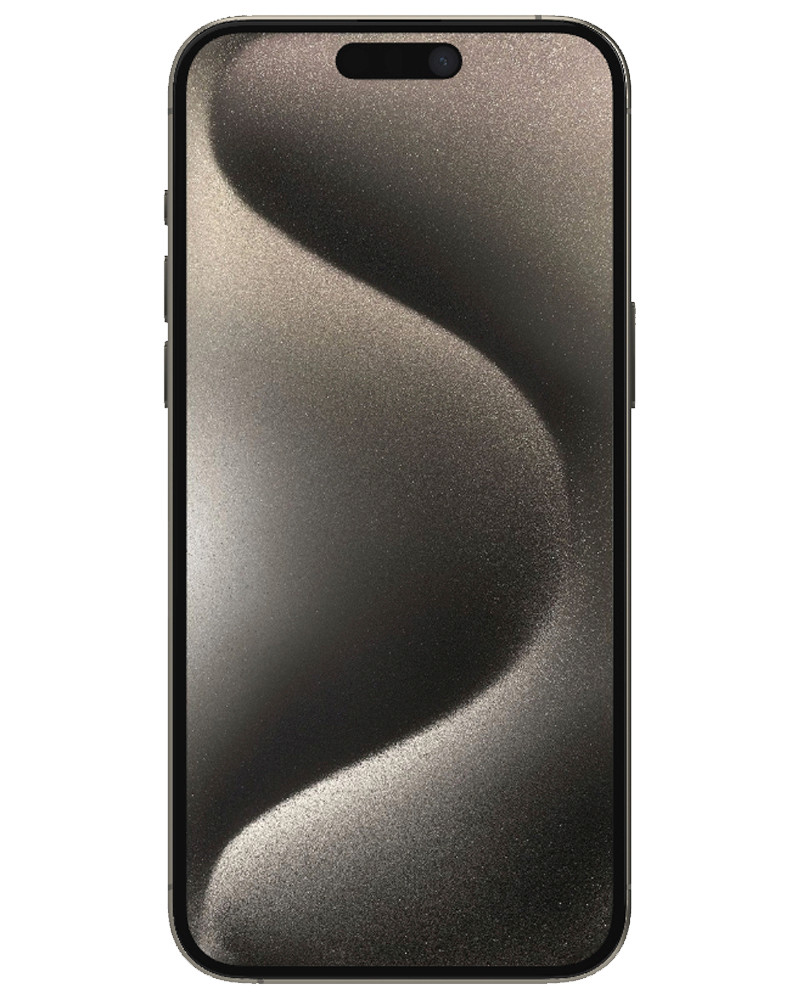 Wholesale Apple iPhone 15 Pro Max gray 256GB 5G Spectrum locked, grade B/C — bulk smartphone lot front view
