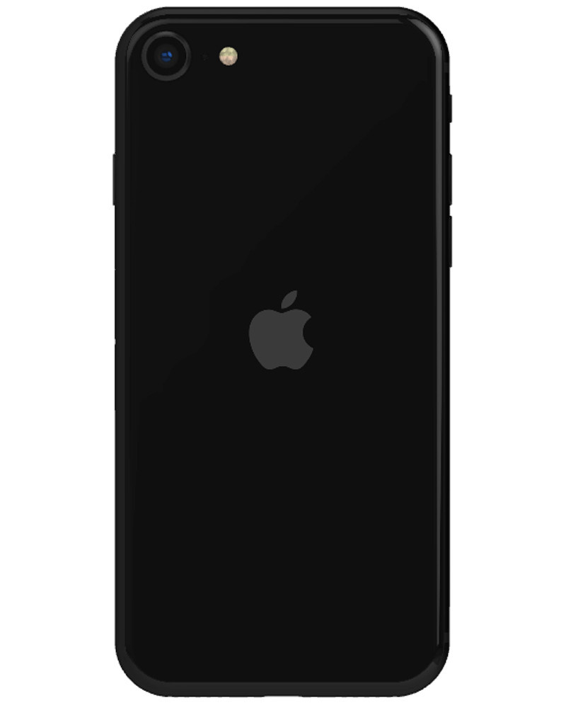 Wholesale Apple iPhone SE (2nd Generation) A2275 black 256GB 4G LTE unlocked, B stock — bulk smartphone lot back view