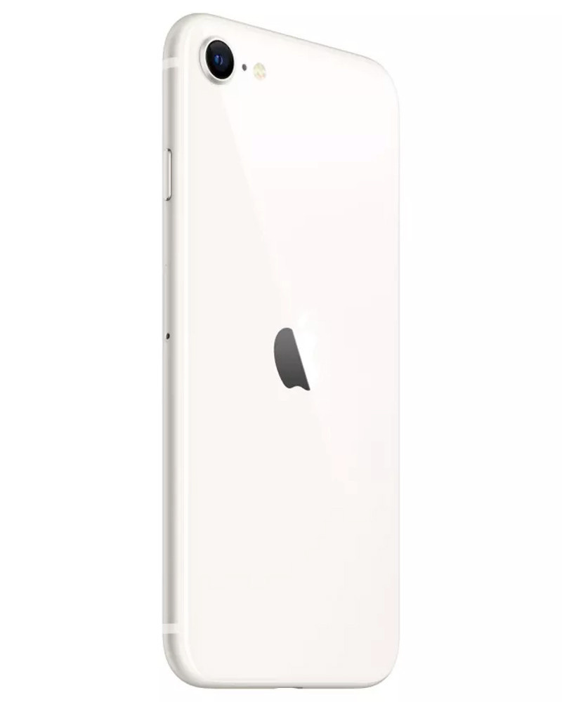 Wholesale Apple iPhone SE (3rd Generation) A2595 starlight 128GB 5G unlocked, A/B stock — bulk smartphone lot side view