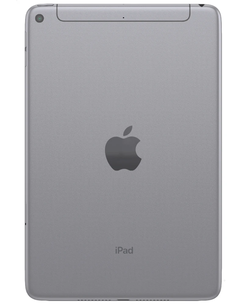 Wholesale Apple iPad mini 2019 gray 64GB Wi-Fi + Cellular unlocked, grade B — bulk tablet lot back view