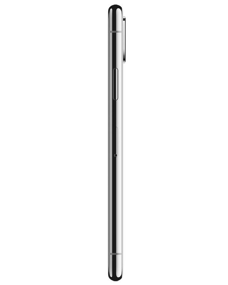 Wholesale Apple iPhone X silver 64GB 4G LTE unlocked, A/B stock — bulk smartphone lot side view