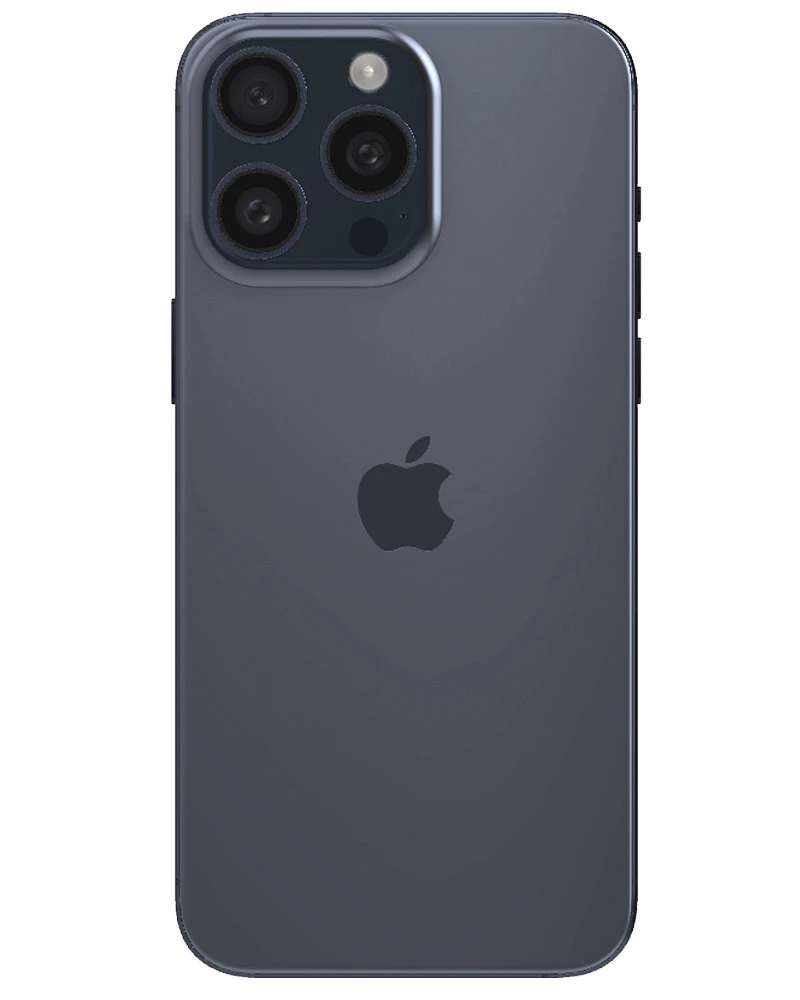 Wholesale Apple iPhone 15 Pro Max blue titanium 256GB 5G Unknown Carrier locked, B/C stock — bulk smartphone lot back view