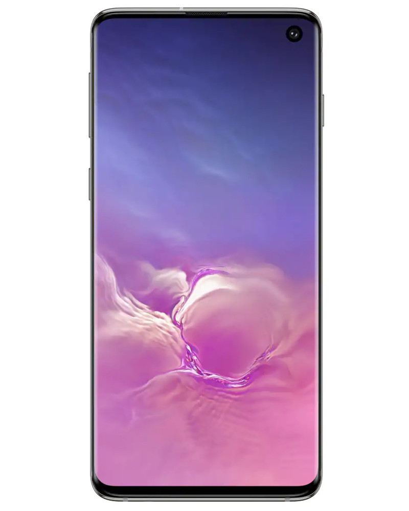 Wholesale Samsung Galaxy S10 prism black 128GB 4G LTE unlocked, grade B/C — bulk smartphone lot front view