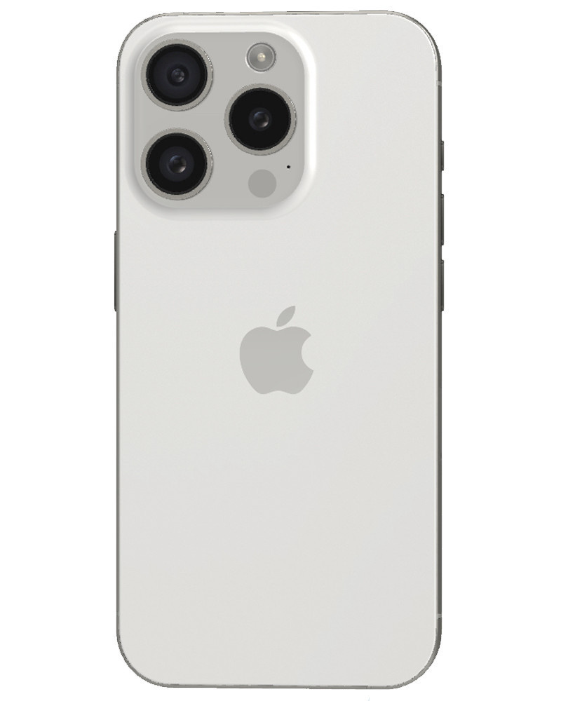 Wholesale Apple iPhone 15 Pro white titanium 512GB 5G unlocked, A/B stock — bulk smartphone lot back view