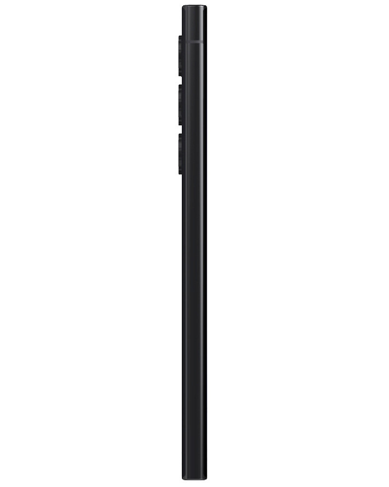 Wholesale Samsung Galaxy S23 Ultra S918U1 phantom black 256GB 5G Unknown Carrier locked, B/C stock — side view