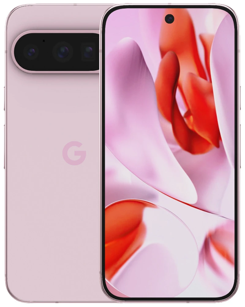 Wholesale Google Pixel 9 Pro GR83Y rose quartz 256GB 5G unlocked, A/B stock — front and back view