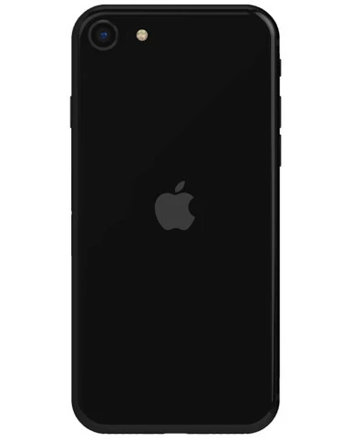 Wholesale Apple iPhone SE 2 2020 A2275 black 64GB 4G LTE unlocked, A stock — bulk smartphone lot back view