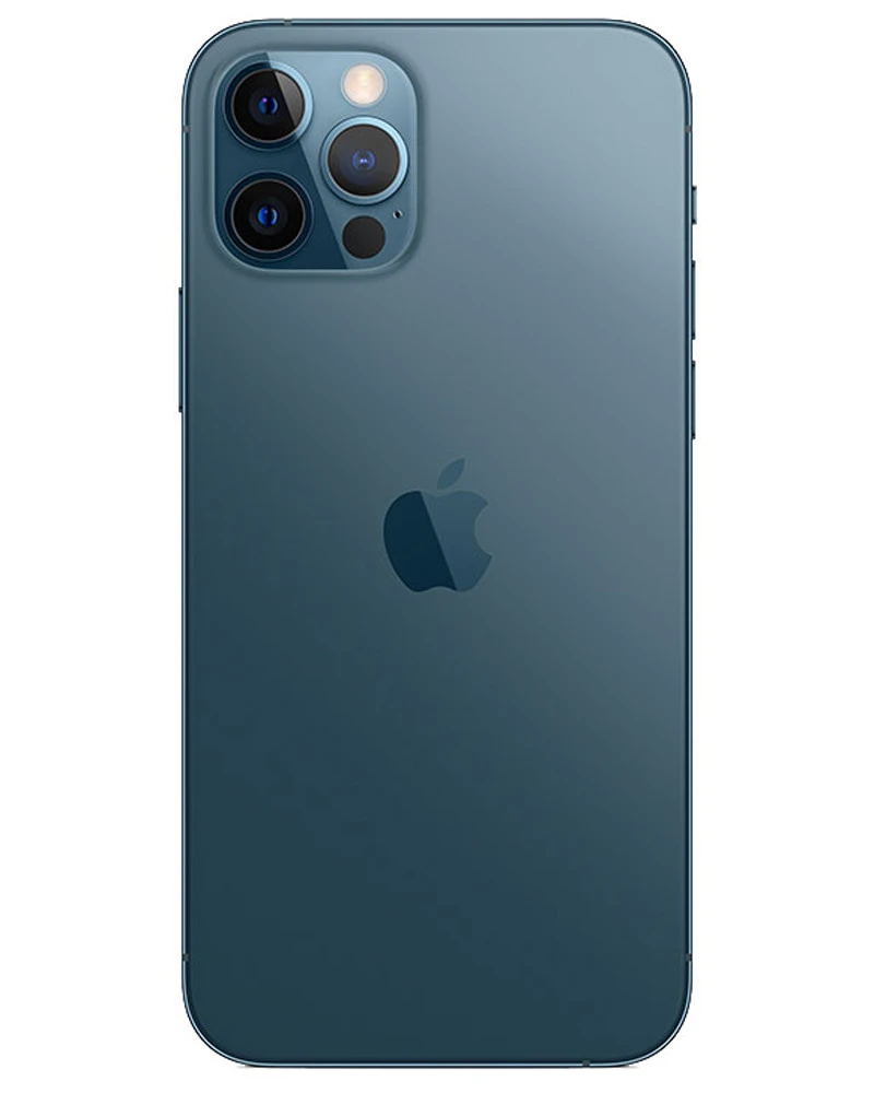 Wholesale Apple iPhone 12 Pro Max A2342 pacific blue 128GB 5G unlocked, C/D stock — bulk smartphone lot back view