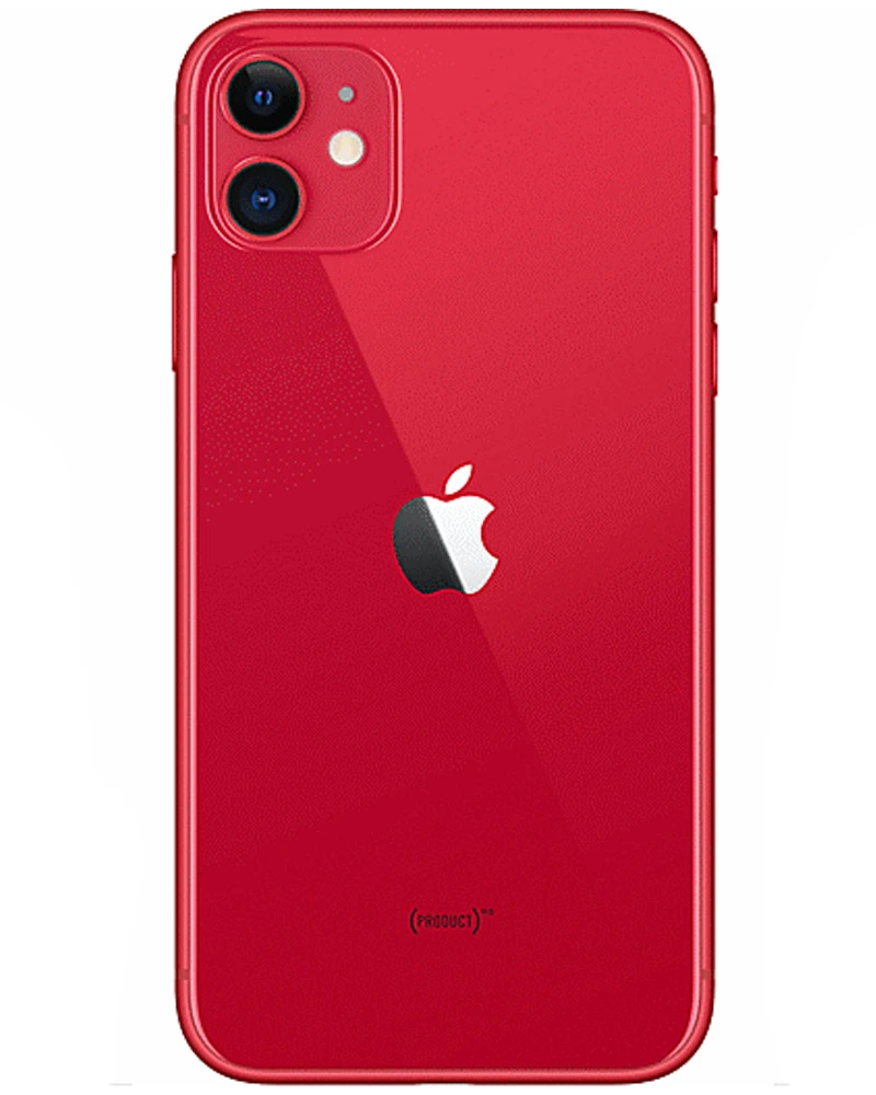 Wholesale Apple iPhone 11 A2111 red 256GB 4G LTE unlocked, B/C stock — bulk smartphone lot back view