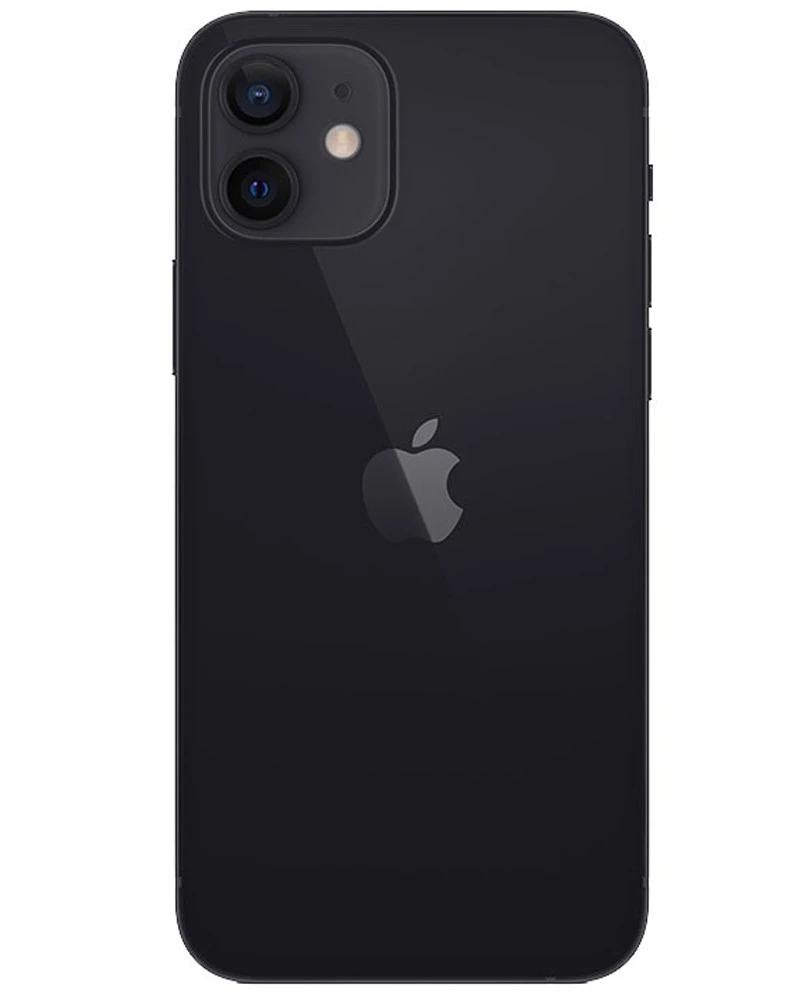 Wholesale Apple iPhone 12 A2172 black 64GB 5G unlocked, D stock - not fully functional - bulk smartphone lot back view