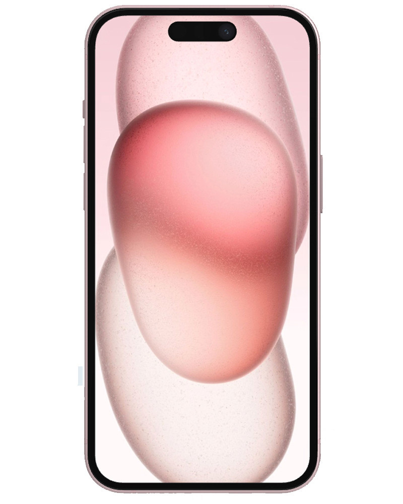 Wholesale Apple iPhone 15 A2846 pink 256GB 5G unlocked, D stock - not fully functional - bulk smartphone lot front view