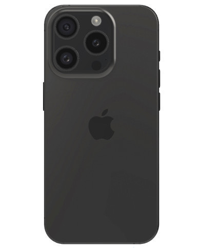 Wholesale Apple iPhone 15 Pro A2848 black titanium 256GB 5G unlocked, D stock - not fully functional - bulk smartphone lot front view