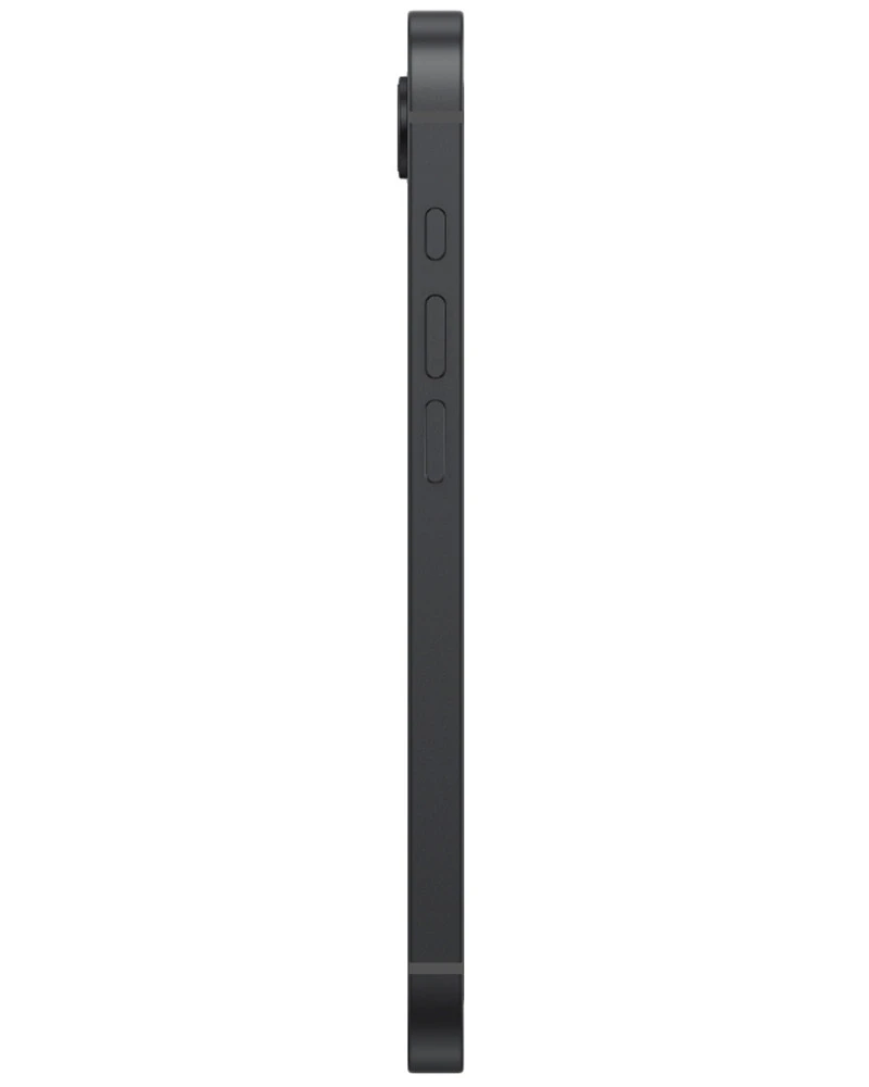 Wholesale Apple iPhone 16e A3212 black 128GB 5G unknown carrier locked, C/D stock - bulk smartphone lot side view