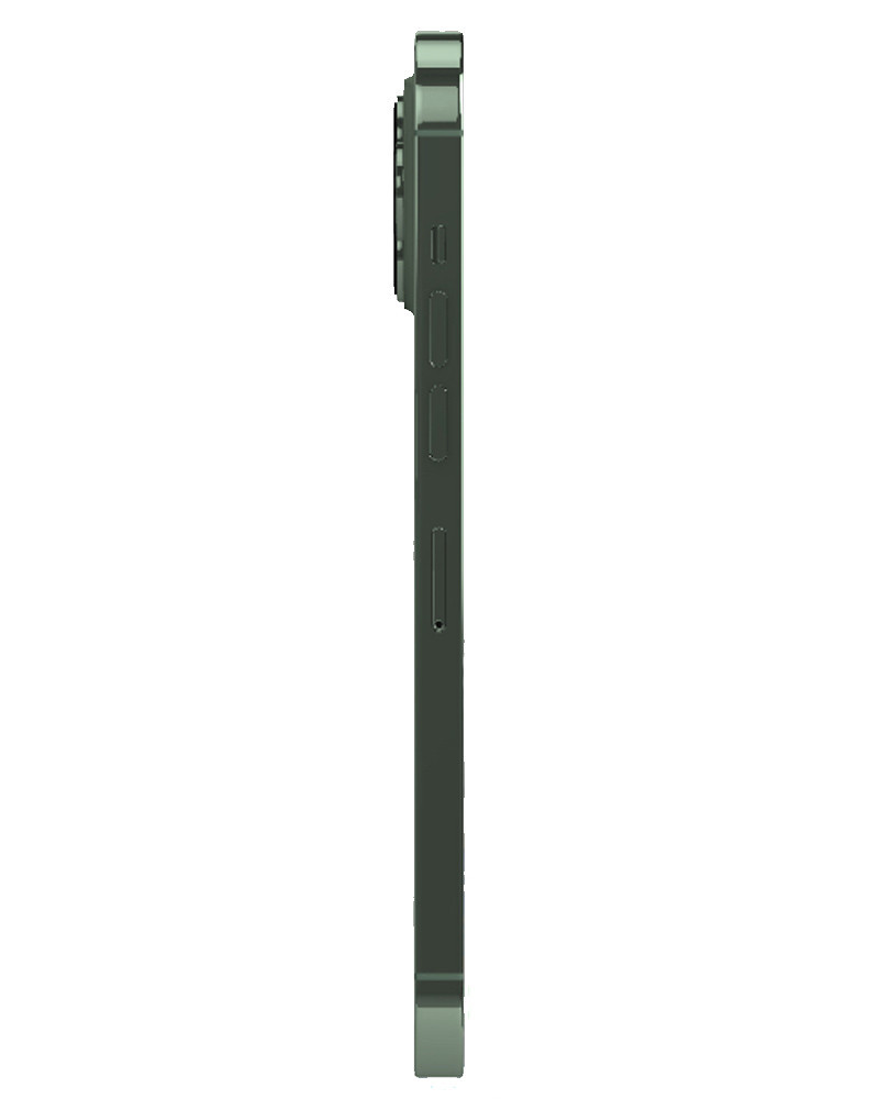 Wholesale Apple iPhone 13 Pro Max A2484 alpine green 128GB 5G verizon locked, D stock - not fully functional - bulk smartphone lot side view