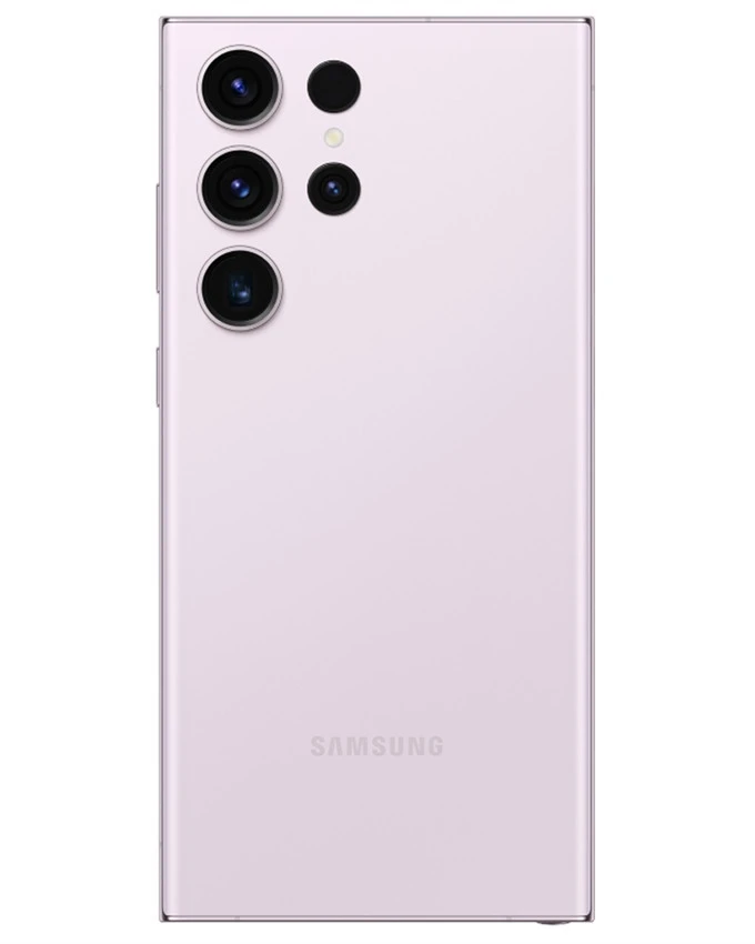 Wholesale Samsung Galaxy S23 Ultra S918U lavender 256GB 5G verizon locked, D stock - not fully functional - bulk smartphone lot front view