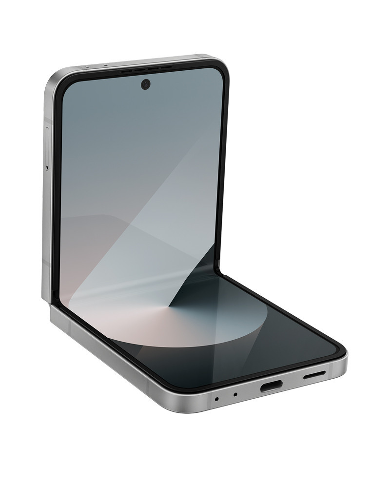 Wholesale Samsung Galaxy Z Flip6 F741U Silver Shadow Xag Generic Locked C/D Stock - Not Fully Functional 256GB 5G — bulk smartphone lot front view