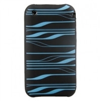 buy NAZTECH BLACK/BLUE LASER SILICON COVER FOR IPHONE 3G & 3GS WHOLESALE RETAIL PACKAGE by - Discontinued