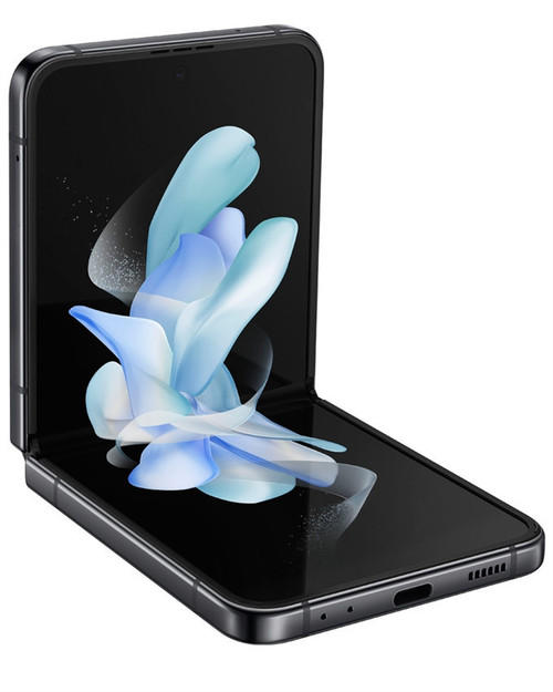 Wholesale Samsung Galaxy Z Flip4 graphite 128GB 5G unlocked A stock bulk smartphone flip view