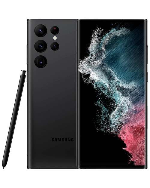 Wholesale Samsung Galaxy S22 Ultra black 128GB unlocked b/c stock bulk smartphone