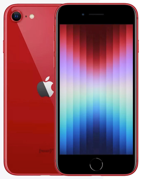 Wholesale Apple iPhone SE 3rd gen red 64GB unlocked A-grade bulk smartphone, battery below 80%